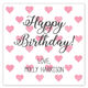 Watercolor Petite Hearts Square Gift Stickers Image 4 of 6